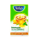 Tetley Green Tea Ginger, Mint & Lemon Flavoured - 25 Tea Bags Pack