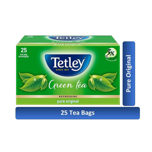 Tetley Green Tea Pure Original - 25 Tea Bags Carton