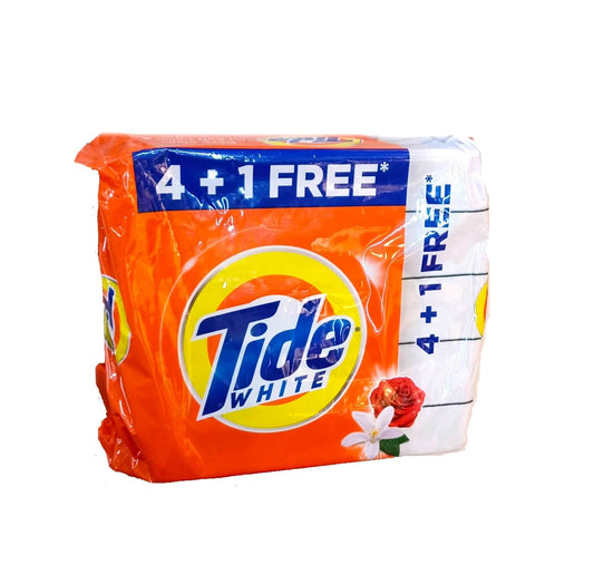 Tide White Detergent Bar Rose & Jasmine - Pack of 5 Bar of 200 g - 1 Kg Pack