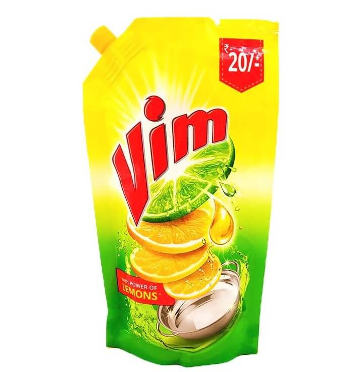 Vim Dishwash Concentrated Gel Liquid Lemon -155 ml Pouch