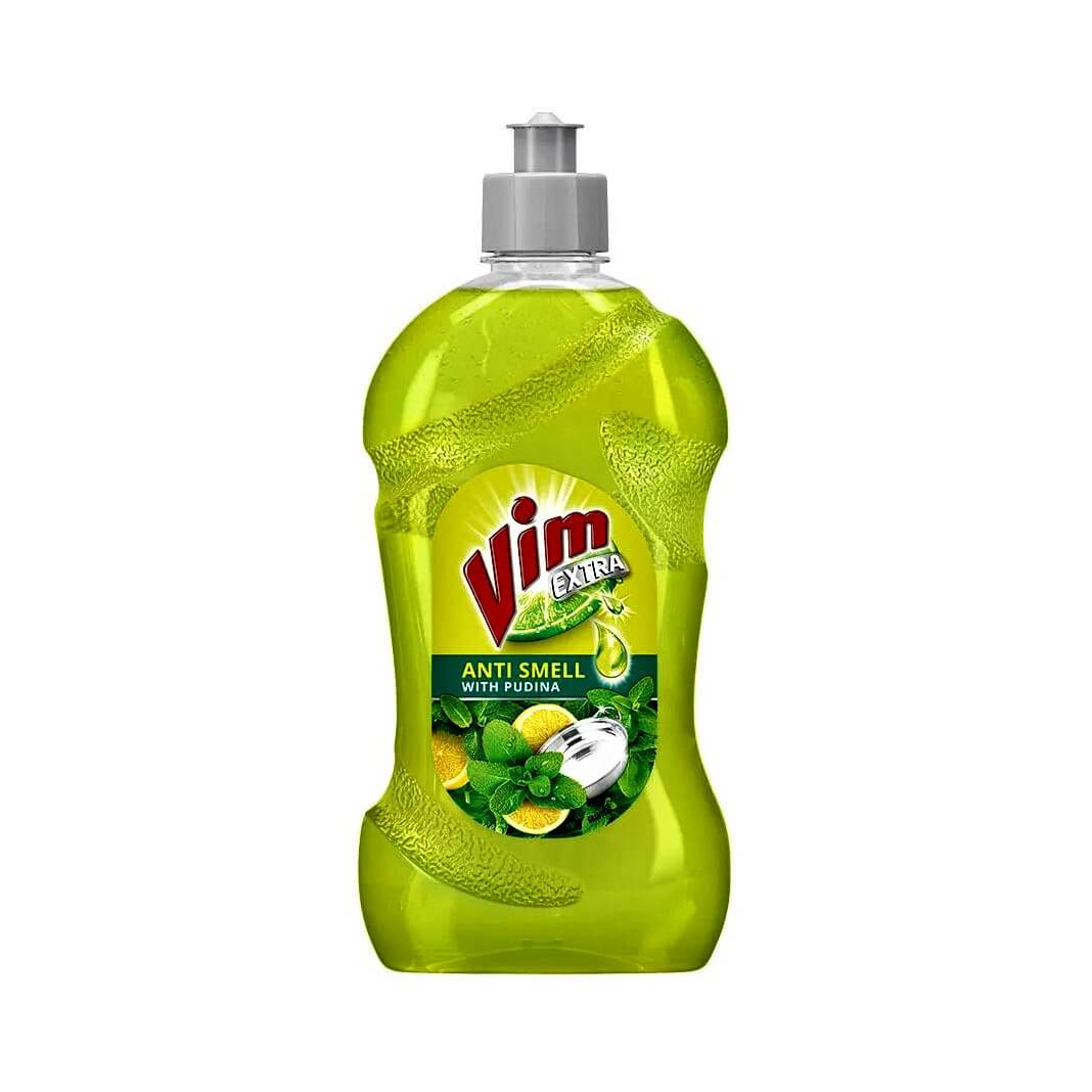 Vim Dishwash Liquid Gel - Anti Smell With Pudina - 250 ml & 500 ml Bottle