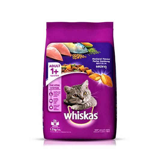 Whiskas - Cat Food - Adult - Mackerel Flavour - 1.2 Kg Pack