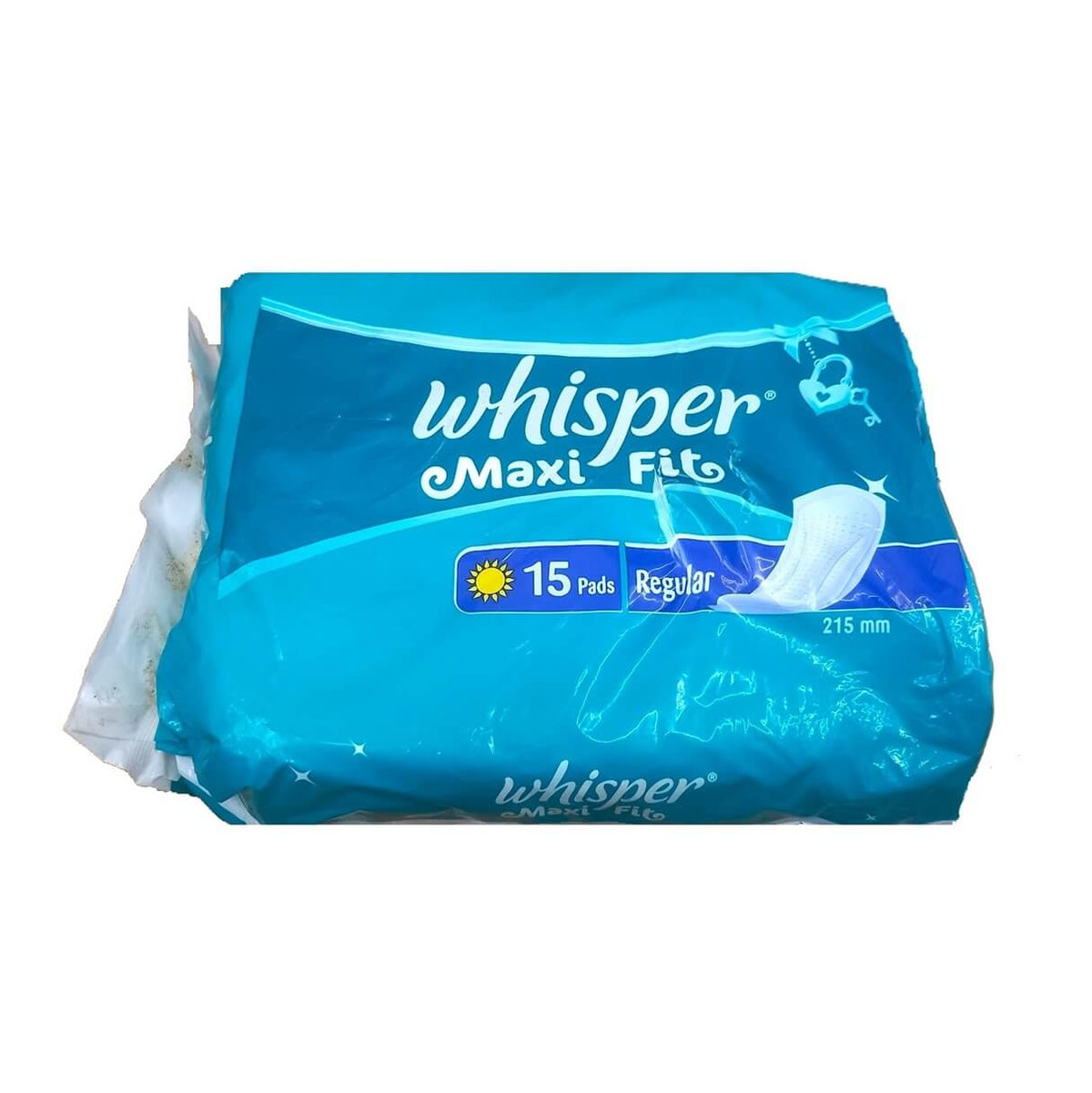 Whisper Maxi Fit Sanitary Pads - Regular - 15 Pads