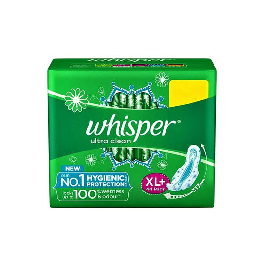 Whisper- Ultra Clean - Extra Large Sanitary Pads - 44 Units pack