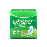 Whisper- Ultra Clean - Extra Large Wing Sanitary Pads - 15 Units pack