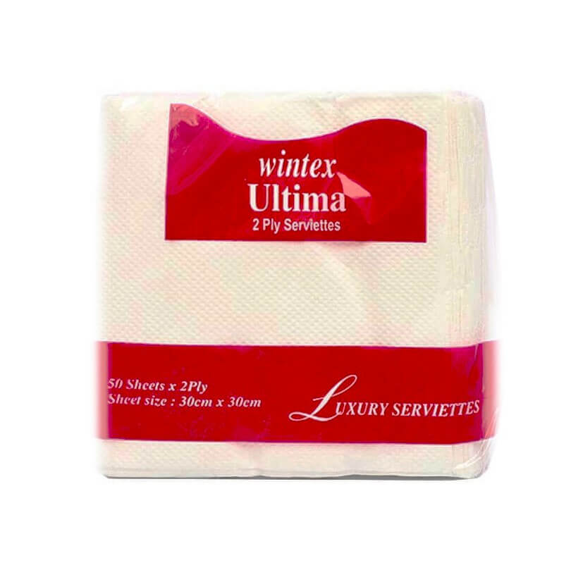 Wintex Ultima Napkin Tissues - 2 Ply Tissues - 50 Sheets Pack