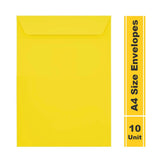 A4 Size Yellow Envelopes 10 unit