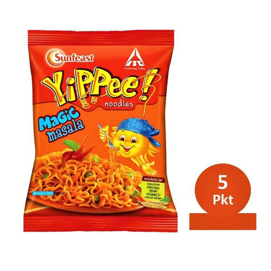 Sunfeast Yippee Magic Masala Noodles - 5 Pc of 60 gram Pack